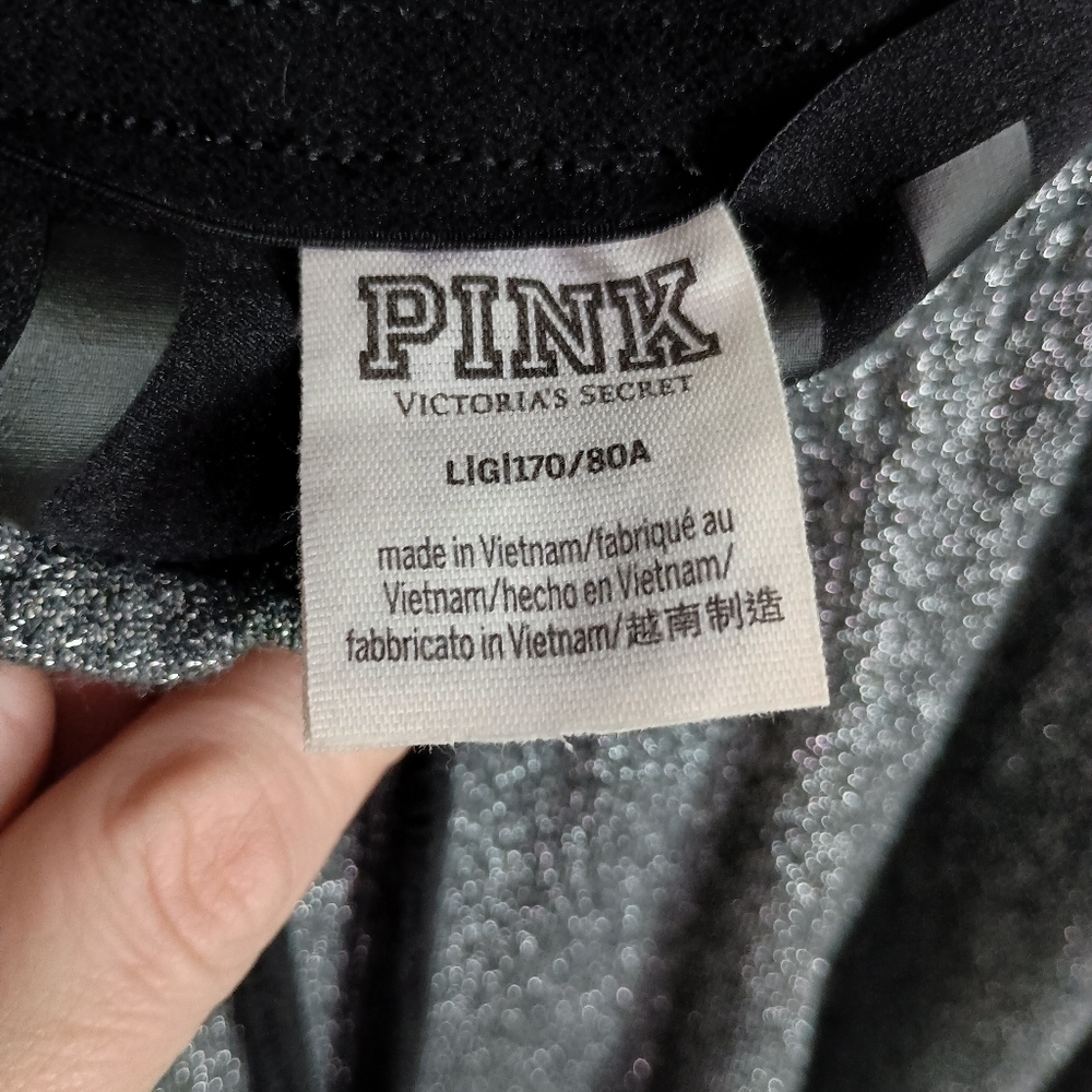 Victoria's Secret PINK Gray Joggers with Rainbow Trim_Large - Picture 4 of 11